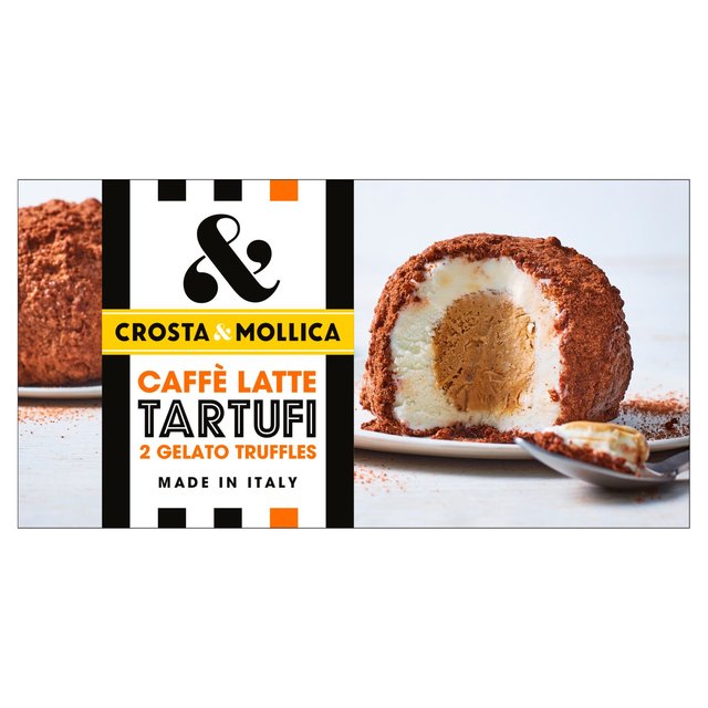 Crosta & Mollica Caffe Latte Tartufi Gelato, 450ml, 2 x 104g