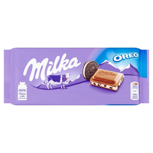 Milka Oreo Chocolate Bar, 100g
