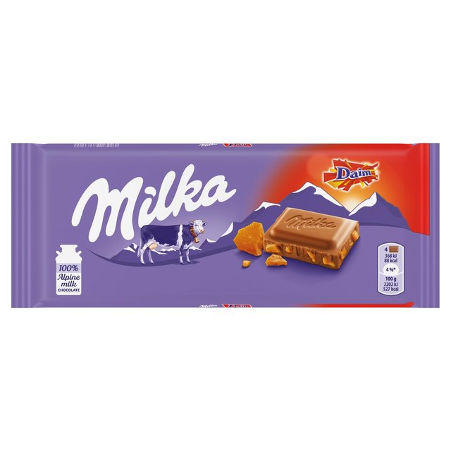 Milka Daim Chocolate Bar, 100g