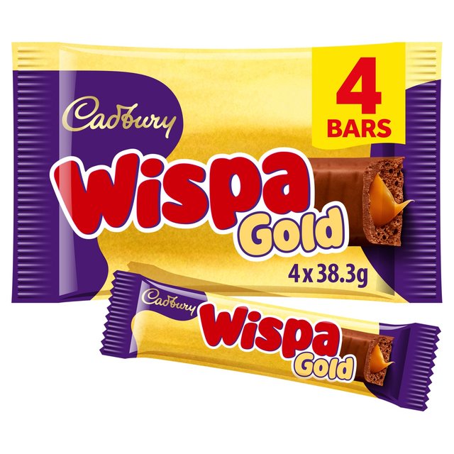 Cadbury Wispa Gold Chocolate Bar Multipack, 153g