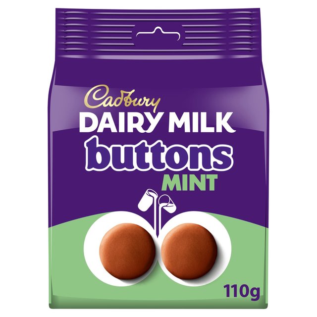 Cadbury Dairy Milk Mint Buttons Chocolate Bag, 110g