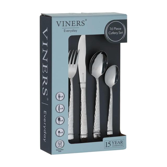 Viners Everyday Glisten 18/0 16 Piece Cutlery Set, 16 Per Pack