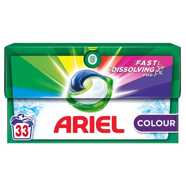 Ariel 3in1 Colour Pods Washing Capsules For 34 Washes, 33 Per Pack