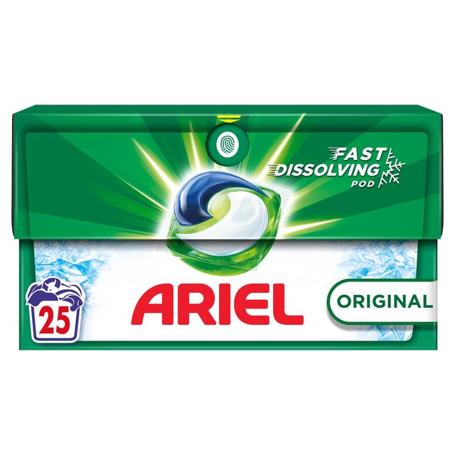 Ariel 3in1 Original Pods Washing Capsules For 25 Washes, 25 Per Pack