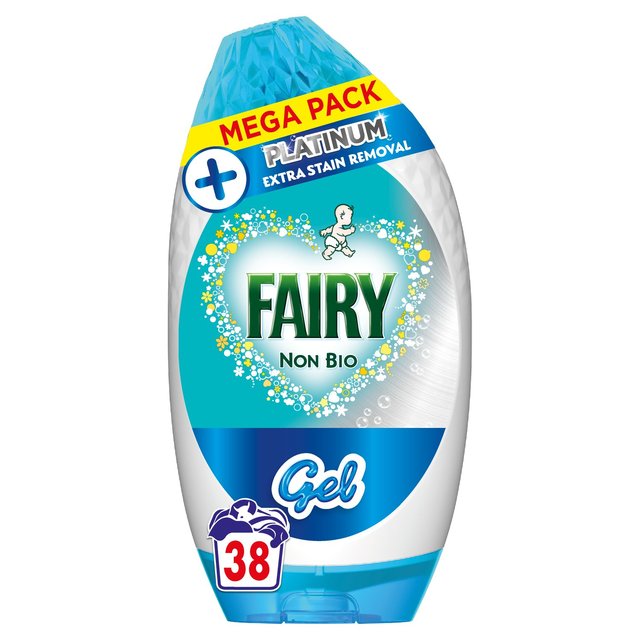Fairy Platinum Non Bio Washing Liquid Gel 38 Washes, 1330ml