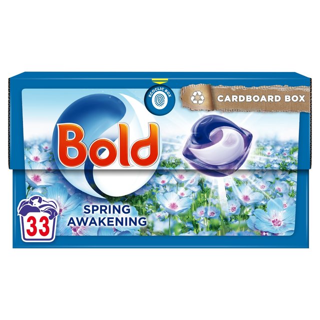 Bold Long-Lasting 3in1 Pods Washing Capsules Spring Awakening For 34 Washes, 33 Per Pack
