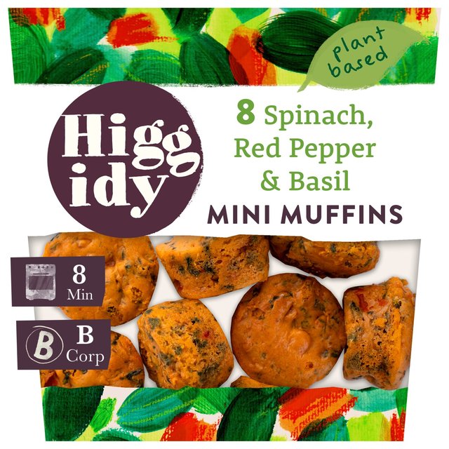 Higgidy Spinach & Red Pepper Mini Muffins, 160g
