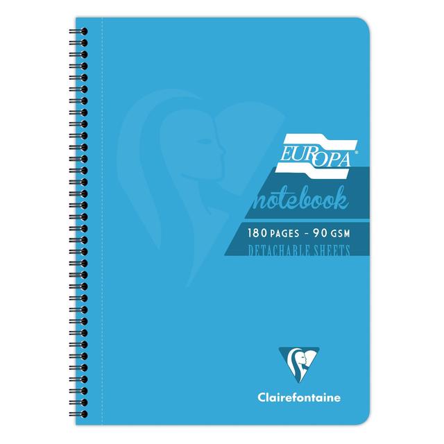 Exaclair Blue Clairefontaine Europa Notebook Blue, 180 Pages, 90gsm, A4