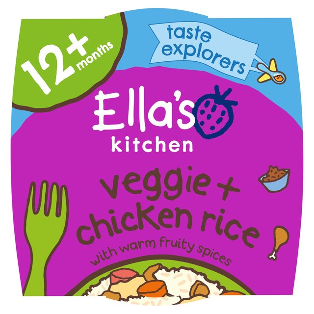 Ella’s Kitchen Vegetable Chicken Rice Toddler Tray Meal 12+ Months, 200g