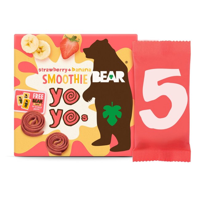 Bear Smoothie Fruit Yoyos Strawberry & Banana Multipack, 5 x 20g