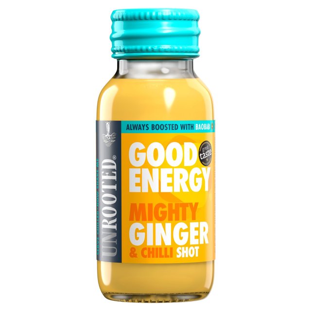 Unrooted Good Energy Mighty Ginger & Chilli Shot, 60ml