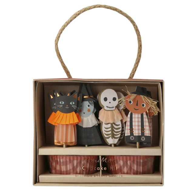 Meri Meri Halloween Pumpkin Patch Cupcake Cases Kit, 24pk