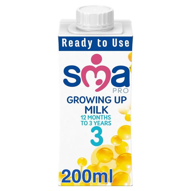 SMA Nutrition SMA Pro 3 Growing up Milk Ready to Use, 1-3 Years, 200ml