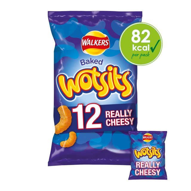 Walkers Wotsits Really Cheesy Multipack Snacks, 12 per Pack