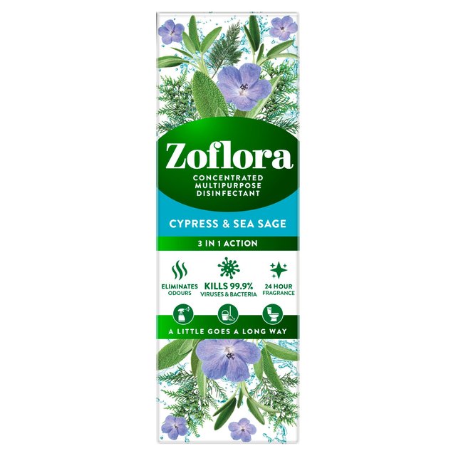 Zoflora Cypress & Sea Sage Concentrated Disinfectant, 250ml