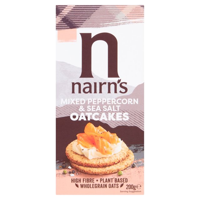 Nairn’s Sea Salt & Mixed Peppercorn Oatcakes, 200g