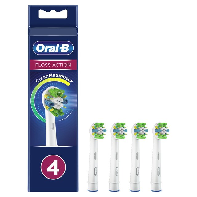 Oral-B FlossAction Toothbrush Heads, 4 Per Pack