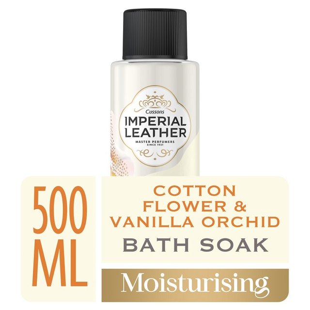Imperial Leather Vegan Moisturising Bath Soak Cotton Flower and Vanilla Orchid, 500ml
