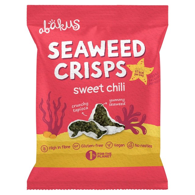 Abakus Foods Seaweed Crisps, Sweet Chili, 18g