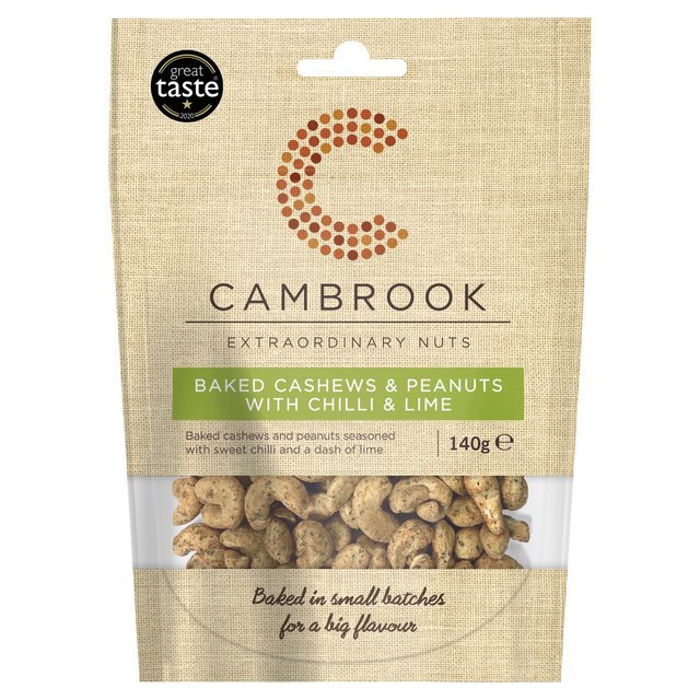 Cambrook Baked Cashews & Peanuts With Chilli & Lime, 140g