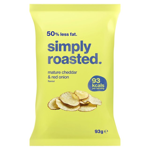 Simply Roasted Mature Cheddar & Red Onion Crisps, 93g