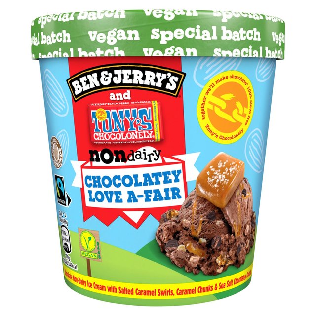 Ben & Jerry’s Tony’s Chocolonely A Chocolate Love Affair Vegan Ice Cream, 465ml