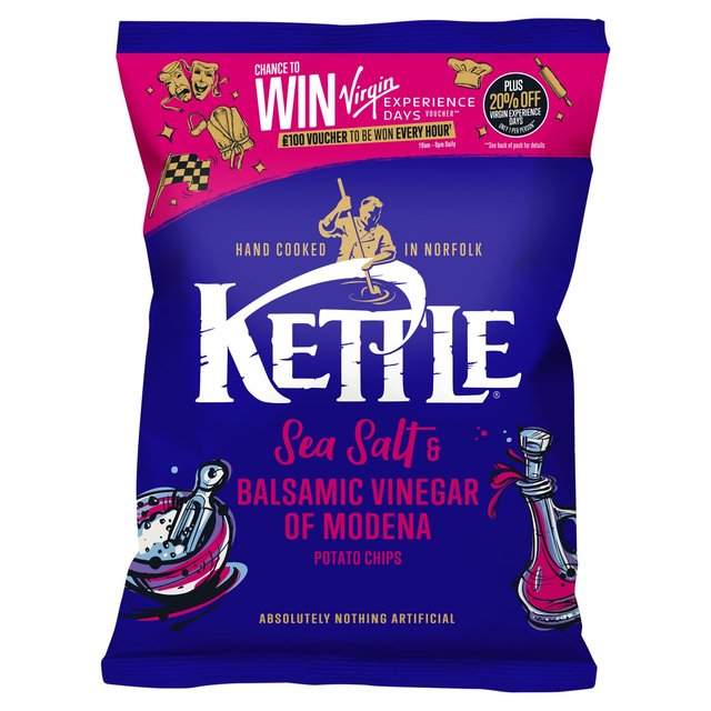 Kettle Chips Sea Salt & Balsamic Vinegar of Modena, 130g