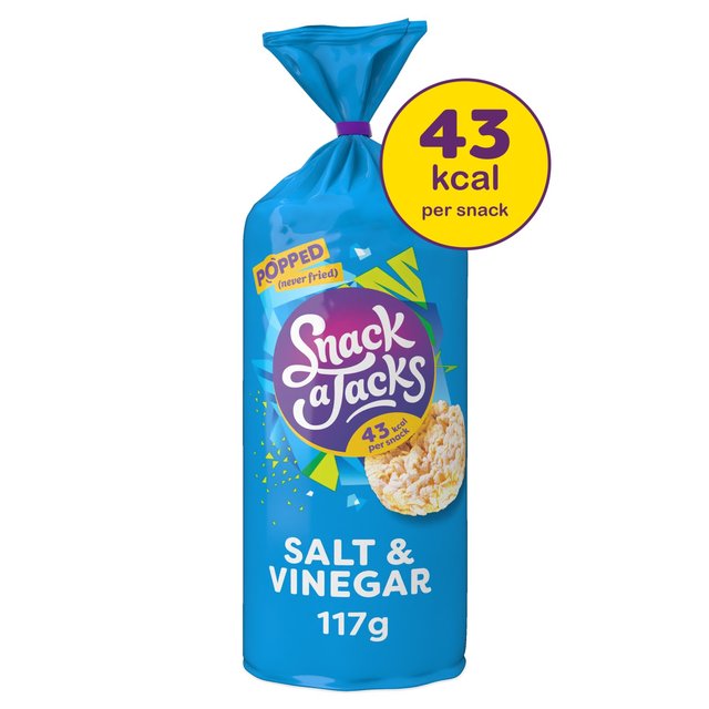 Snack a Jacks Salt & Vinegar Jumbo Rice Cakes, 117g