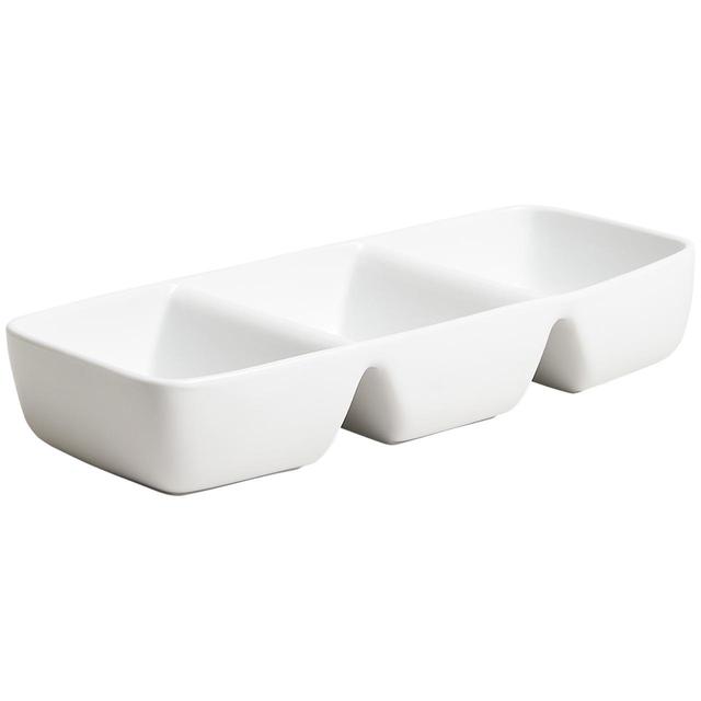 M & S Collection Maxim Porcelain Three Part Serving Bowl, One Size, White