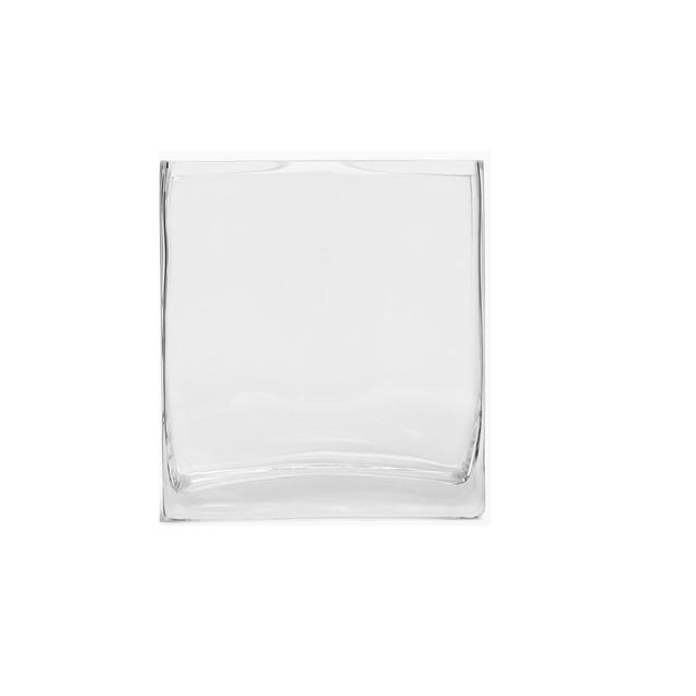 M & S Medium Cube Vase, One Size, Clear