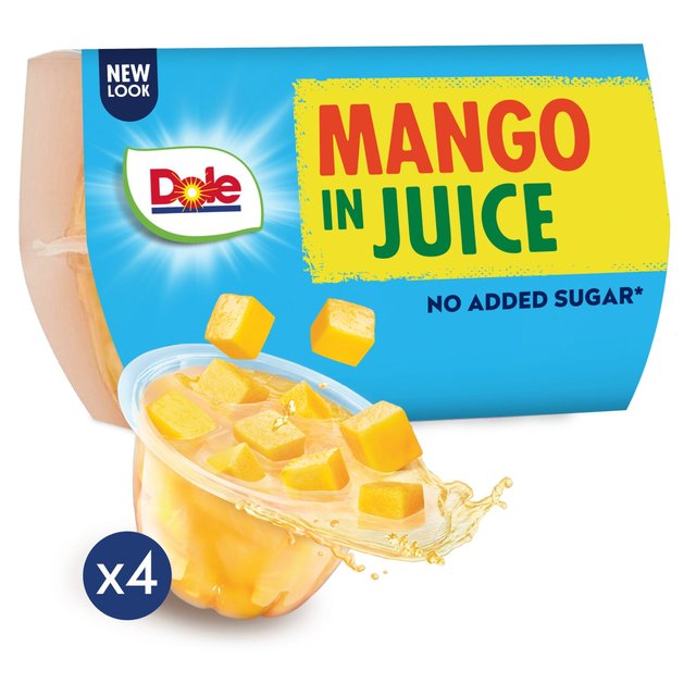 Dole Diced Mango in Juice Multipack, 4 x 113g
