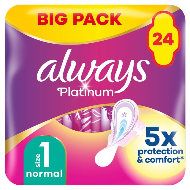 Always Platinum Normal Sanitary Towels Wings Size 1