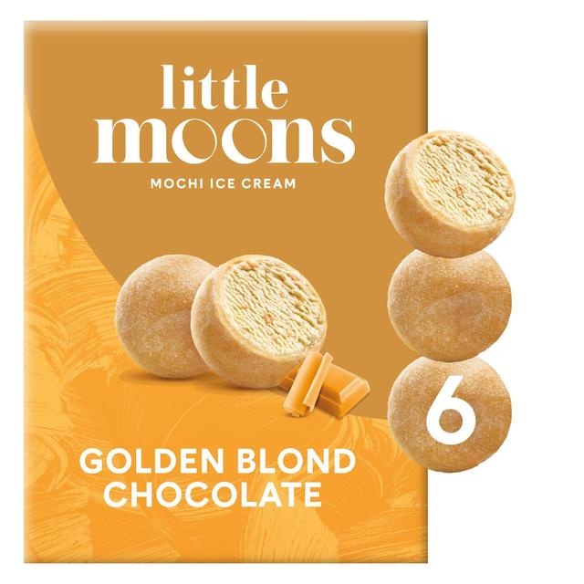 Little Moons Golden Blond Chocolate Mochi Ice Cream, 6 x 32g