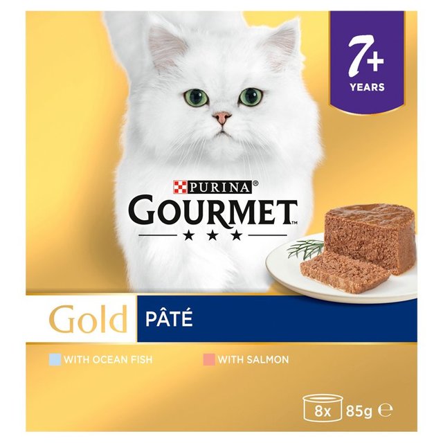 Gourmet Gold Senior Mousse With Salmon Cat Food, 8 x 85g