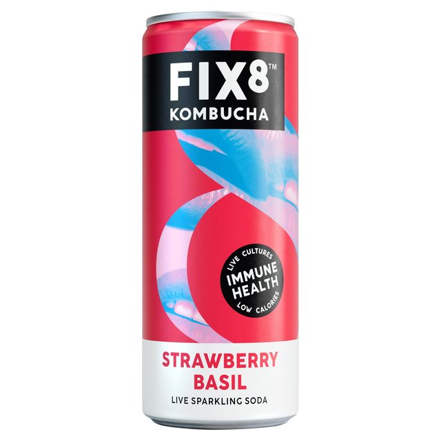 Fix8 Strawberry Basil Kombucha, 250ml
