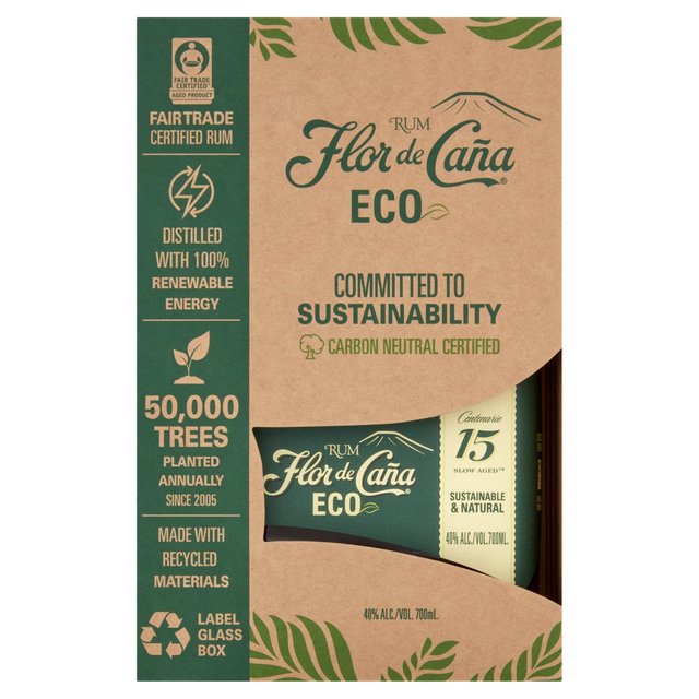 Flor De Cana 15 Year Old Eco Edition Rum, 70cl
