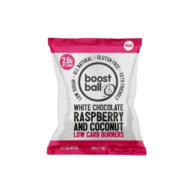 Boostball Keto Raspberry, White Choc & Coconut, 40g