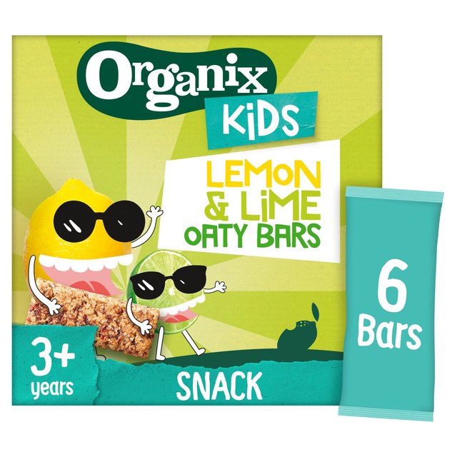 Organix Kids Luscious Lemon & Lime Organic Oat Snack Bars Multipack, 6 x 23g