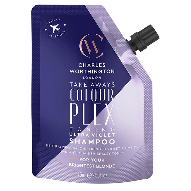 Charles Worthington Colourplex Toning Ultra Violet Shampoo Takeaway, 75ml
