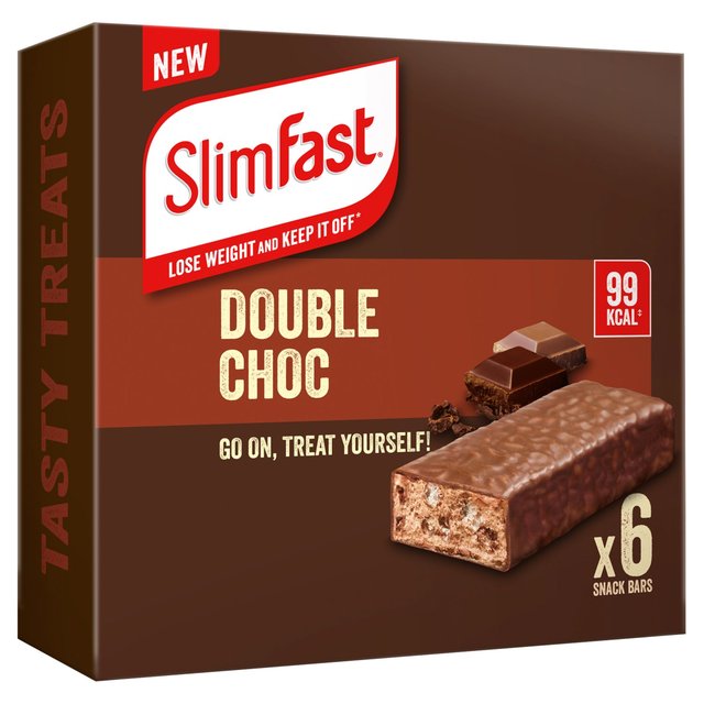 SlimFast Core Double Choc Snack Bar, 6 x 25 per Pack