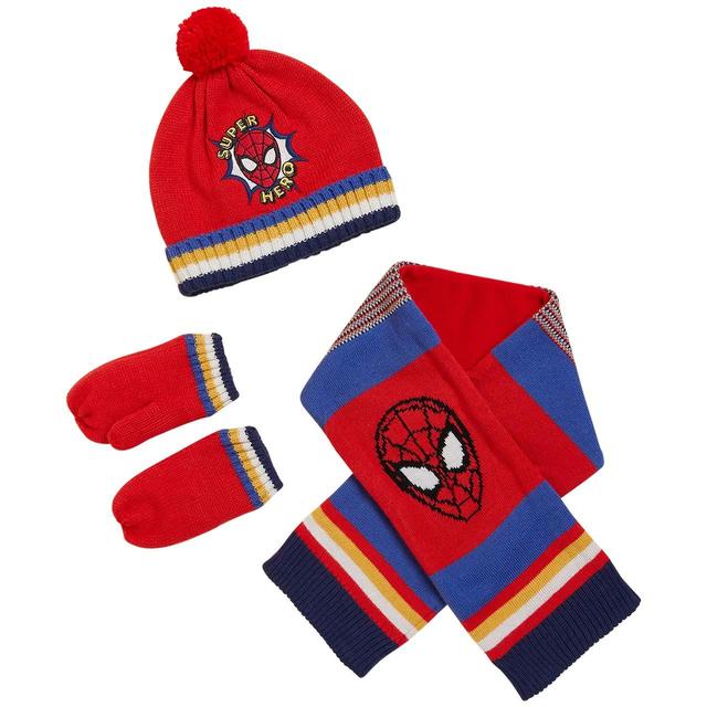 M & S Kids Spiderman Knitted Set, 18-36, Red