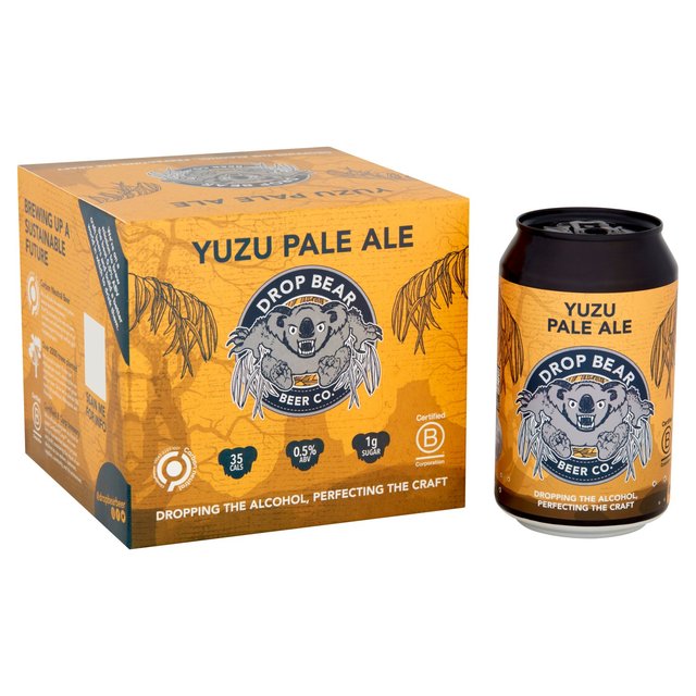 Drop Bear Beer Yuzu Pale Ale Multipack Cans 0.5%, 4 x 330ml