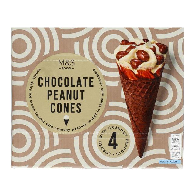 M & S Chocolate Peanut Cones, 280g