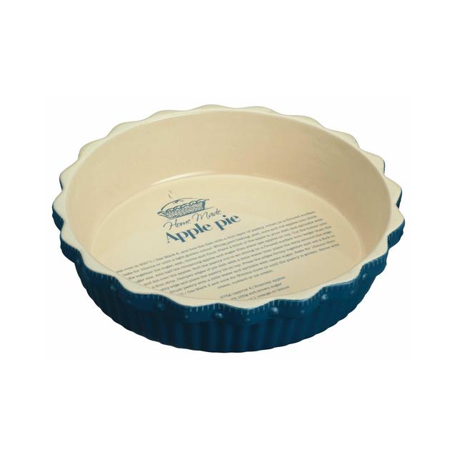 KitchenCraft Home Made Stoneware Round Pie Dish, 26.5cm