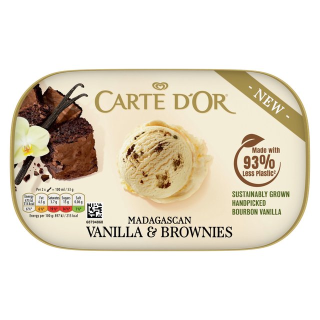 Carte D’Or Vanilla and Chocolate Brownie, 900ml