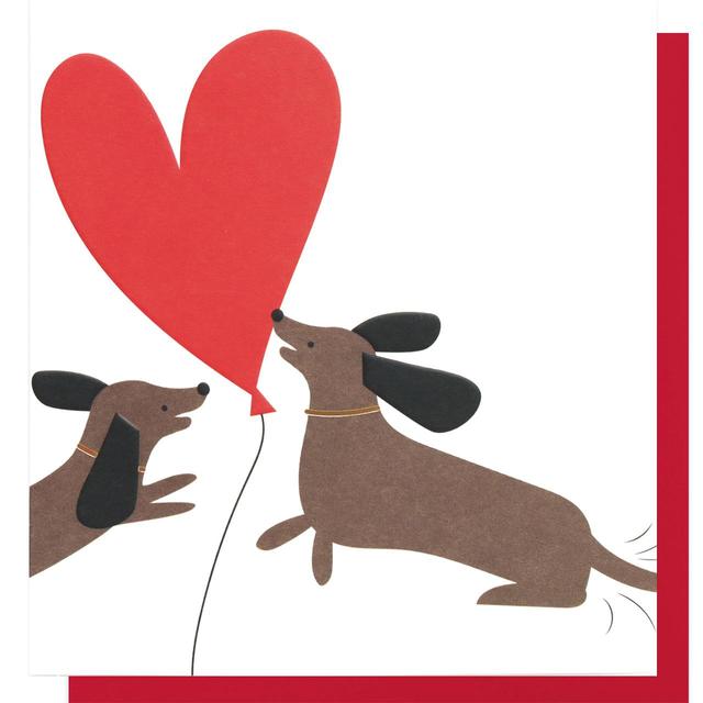 Caroline Gardner Sausage Dog Valentine’s Day Card