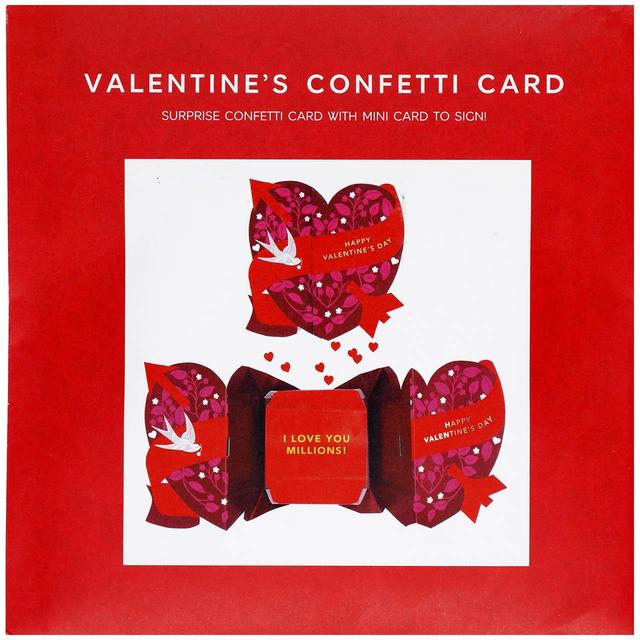 Hallmark M & S Heart Confetti Valentine’s Day Card