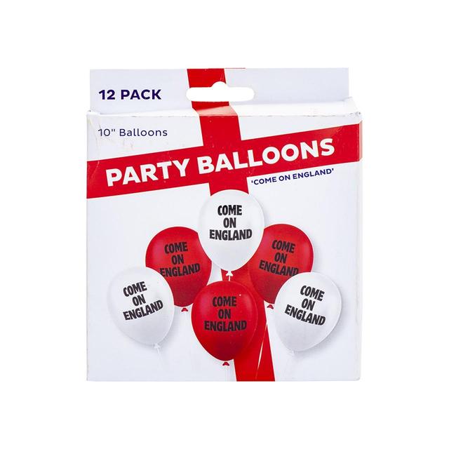 PMS International Come On England World Cup Balloons, 12 Per Pack