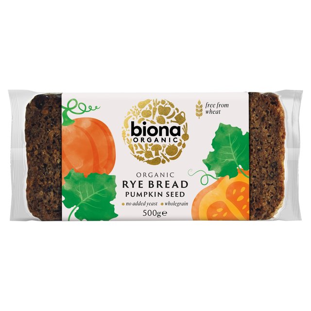 Biona Organic Rye & Pumpkin Seed Bread, 500g