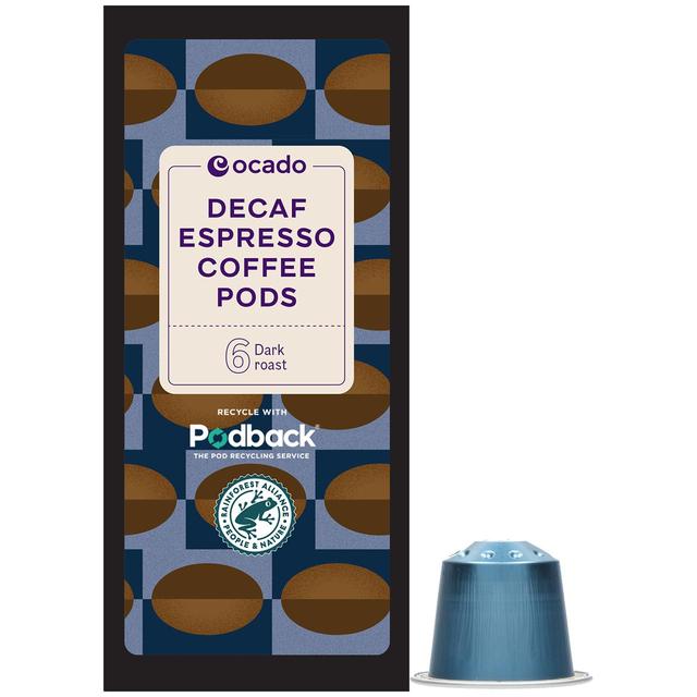 Ocado Espresso Decaf Coffee Pods, 10 Per Pack